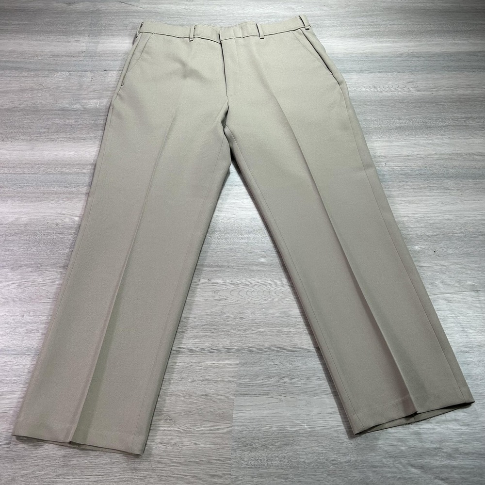 Vintage Levi's Action Slacks Pants Mens 34x28 Khaki Beige‎ Dress Trousers 90s